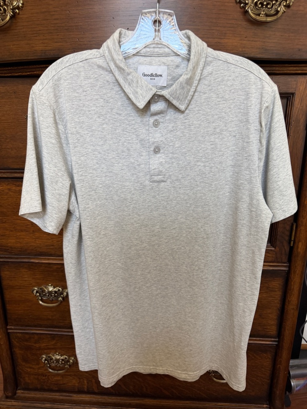 Goodfellow & Co Light Heather Gray Polo Shirt